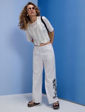 Gilet da completo a righe con misto viscosa - multicolor