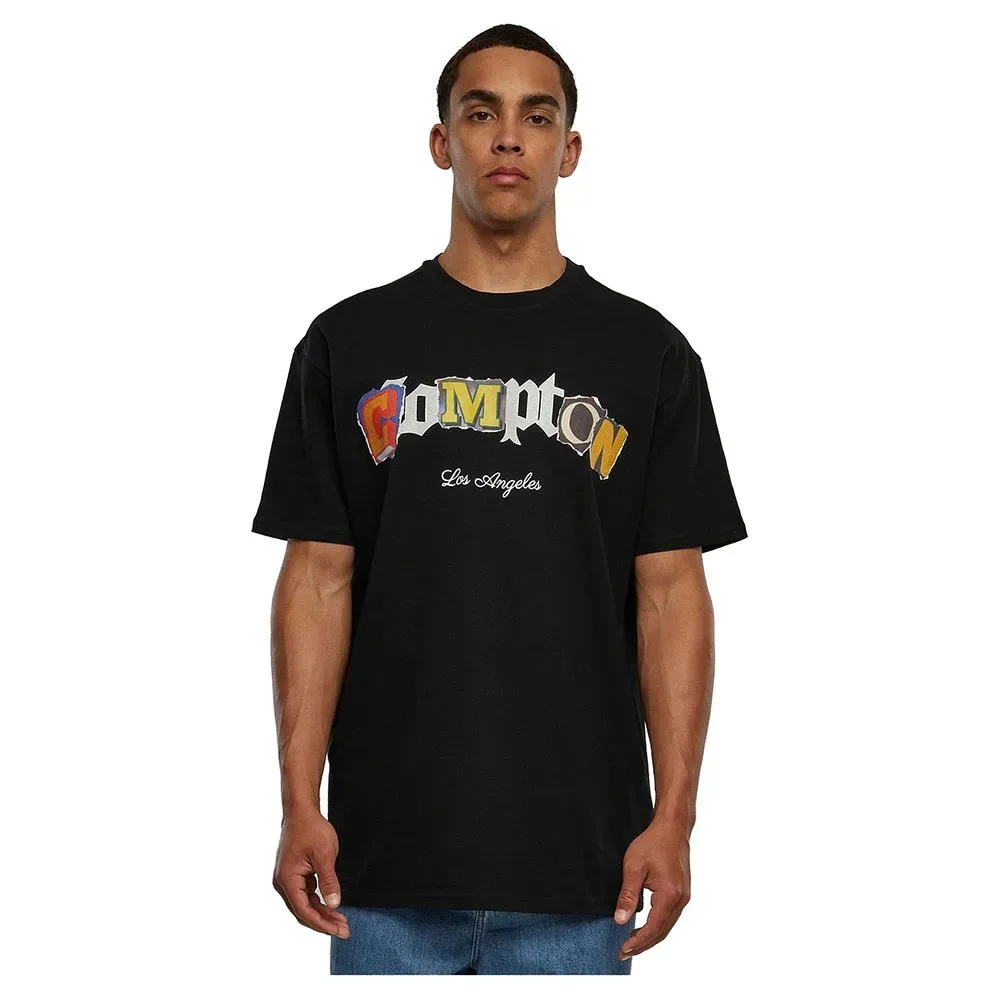 Maglietta A Maniche Corte Compton L.a. Oversize Black XS - Mister TEE - FashionsVida