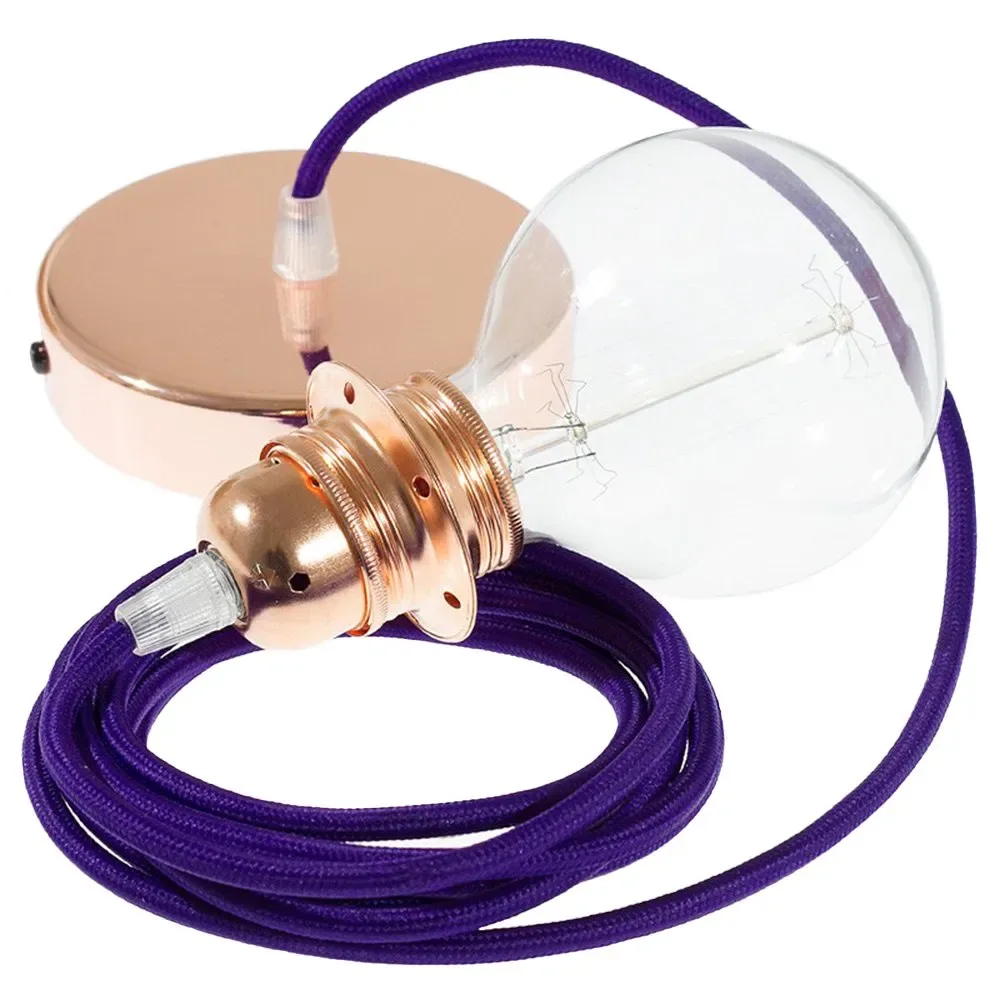 Cables Lampe Suspendue Pendel Pour Abat-jour Rm14 1 M Violet / Copper One Size - Creative - FashionsVida