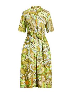 Vestido midi Mujer Verde militar 36 Mujer