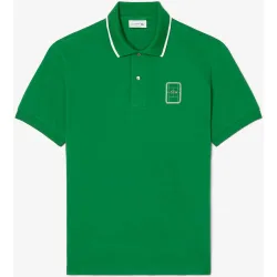 Polo de hombre de piqué estampado de corte clásico en de manga corta