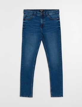 Jeans skinny con effetto lavato - blu scuro