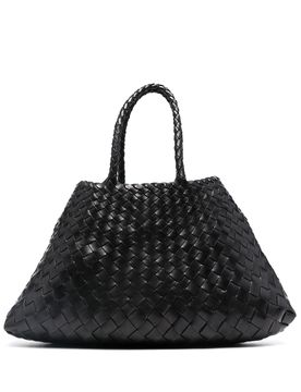 Mini Double Handle Leather Bag - Height 20 cm, Width 33 cm, Depth 13 cm