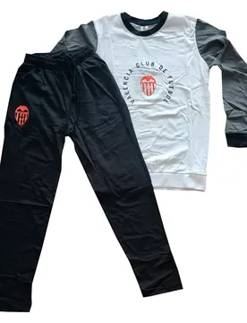 Pyjama à Manches Longues Round Badge White / Gray / Black M Homme