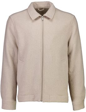 Wool blend zip overshirt male