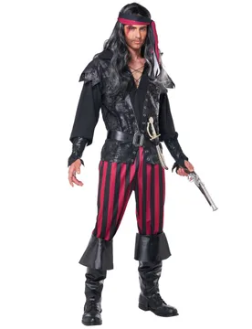 Böser Pirat Seeräuber Herrenkostüm schwarz-rot - KARNEVAL-MEGASTORE - FashionsVida