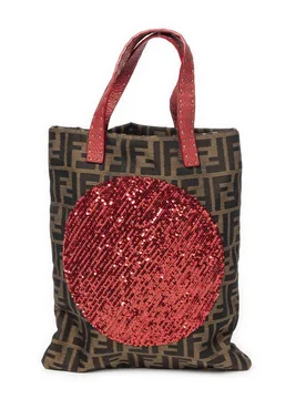 Pre-Owned Womens Sequins Flat Tote Handbag - Red - One Size - Fendi - FashionsVida