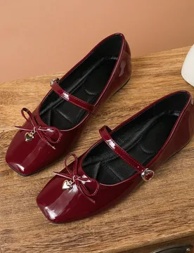 Zapatos Mary Jane tipo ballet para mujer, punta cuadrada, abertura baja, negros, planos, versátiles, de oficina y casuales, elegantes de alta gama, p - Shein - FashionsVida