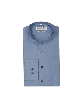 Trachtenhemd IRRSEE hellblau M herren - GWEIH & SILK - FashionsVida