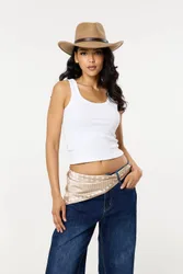 Women's Wool Cowboy Hat With Slim Leather Band in Camel Size: Large - Camel - Size: L