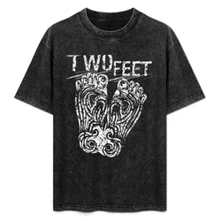 Two Feet - funny T-Shirt Daily Work Short Sleeve Top