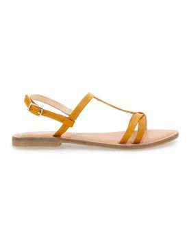 Sandali Flat Ocra Prima Riga 03 38
