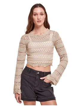 Maglione Crochet Soft Seagrass XL