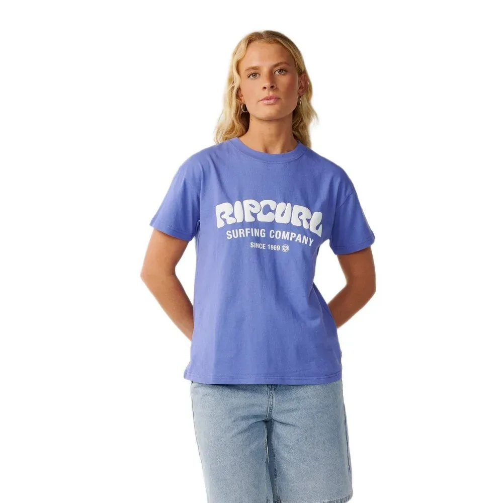 Maglietta A Maniche Corte Surf Puff Party Pack Relaxed Mid Blue M - Rip curl - FashionsVida