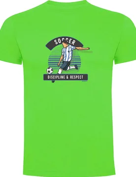 T-shirt à Manches Courtes Soccer Discipline Light Green S - Kruskis - FashionsVida