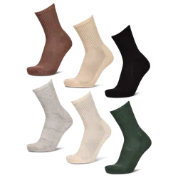 Crew 6 Pack Unisex - Calze Beige - Taglia 39 - 42 - Algodón 39 - 42