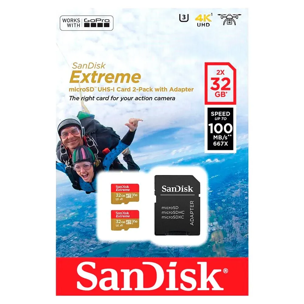 Carte Mémoire Micro Sdhc Actionsc 32gb 2x Extreme Multicolor One Size unisex - SanDisk - FashionsVida