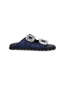 Women's Leather-Trimmed Sandals
