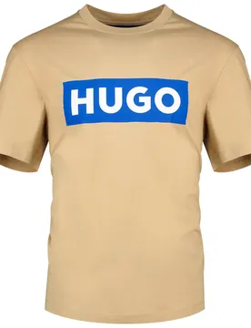 Hugo T-shirt à Manches Courtes Nico Blue Medium Beige S