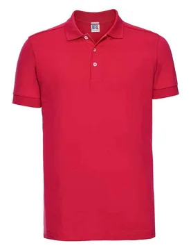 Mens Stretch Polo Shirt (Classic Red) - Size Large - Russell athletic - FashionsVida