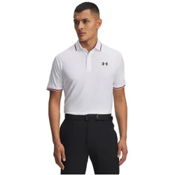 Mens Ribbed Polo Shirt With Collared Neck In White - Size X-Large