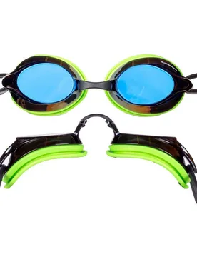 Nr2 Swimming Goggles Frame Green/Blue Mirrored Lens One Size Men,Women - Blue Seventy - FashionsVida
