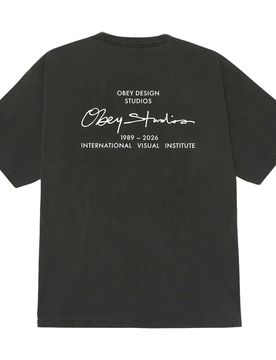 T-shirt instititute tee - pigment dusty black
