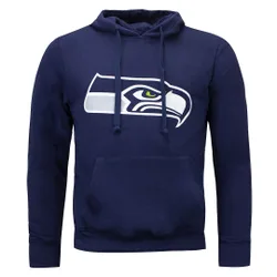 Seattle Seahawks Mens Navy Hoodie Cotton - Size Small