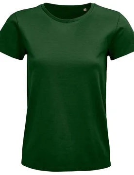 Womens/ladies Pioneer Organic T-Shirt (Bottle Green) Cotton - Size 2xl - SOLS - FashionsVida