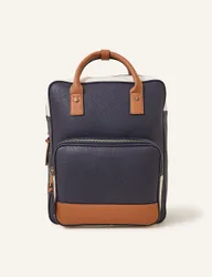 Top Handle Backpack Navy Mix female