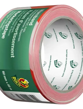 Warnband 60 mm x 66 m rot weiß Default Title adult - Duck Tape - FashionsVida