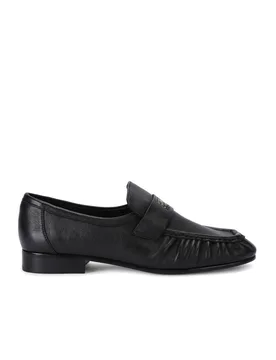 Women's 'Crimsen Black Leather' Leather Flats Size: 7 - Black - Size: 7 - Steve madden - FashionsVida