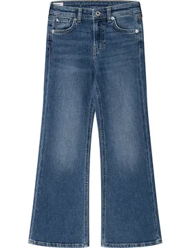 Jeans Taille Haute Slim Fit Flare Denim / Medium Blue 14 Années Fille