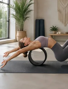TPE Yoga Wheel 32cm Black with PP Core​​ - Black - Size: One Size - Living and Home - FashionsVida