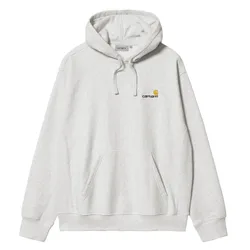 Hooded American Script Sweatshirt Ash Heather S Herren