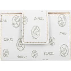 Billetero cartera de señora fabricado en piel vacuno y lona canvas