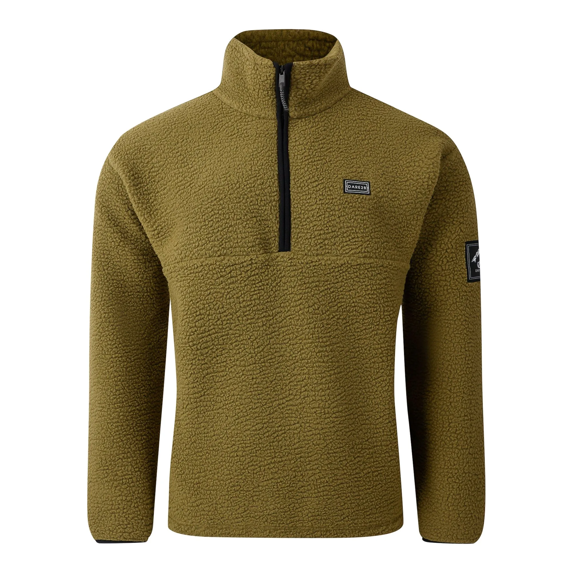 Mens Twin Tip Half Zip Fleece Jacket (Martini Olive) - Forest Green - Size Medium - Dare 2b - FashionsVida