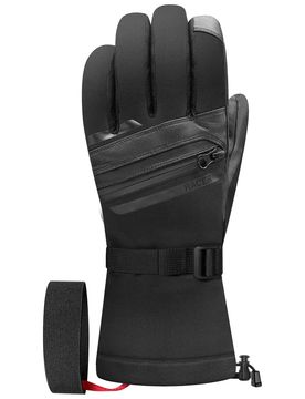 Wasserfeste Skihandschuhe Majesty Black Black für Herren aus Softshell Größe M schwarz