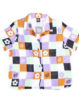 Camicia Manica Corta Donna Patched Up Shirt Patchwork Print
