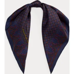 Pañuelo cuadrado de seda estampado