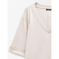 Camiseta de mujer estilo oversize en liso