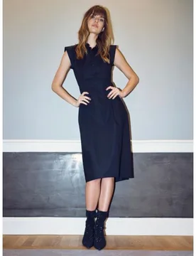 Womens Black Viola Dress - Female - Black - X-Small - NU Denmark - FashionsVida