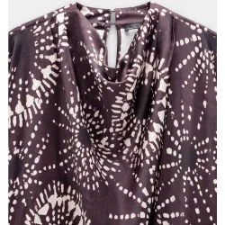 Vestido largo estilo túnica con microestampados