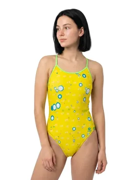 Maillot De Bain Yellow Fluid Active Back