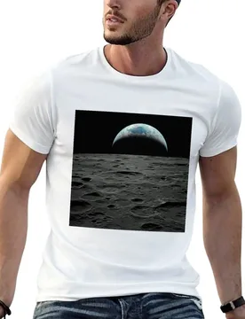 Apollo Earthrise over Moon T-Shirt funny t shirts dark humor cotton t shirts high quality cotton t shirts man 100% T-shirt - Aliexpress - FashionsVida