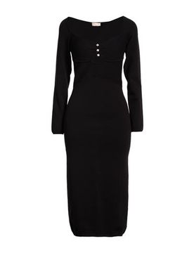 Vestido midi Mujer Negro S Mujer