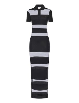 Coperni Vestito polo lungo a righe