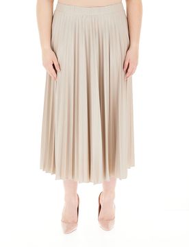 Gonna plissettata BEIGE S
