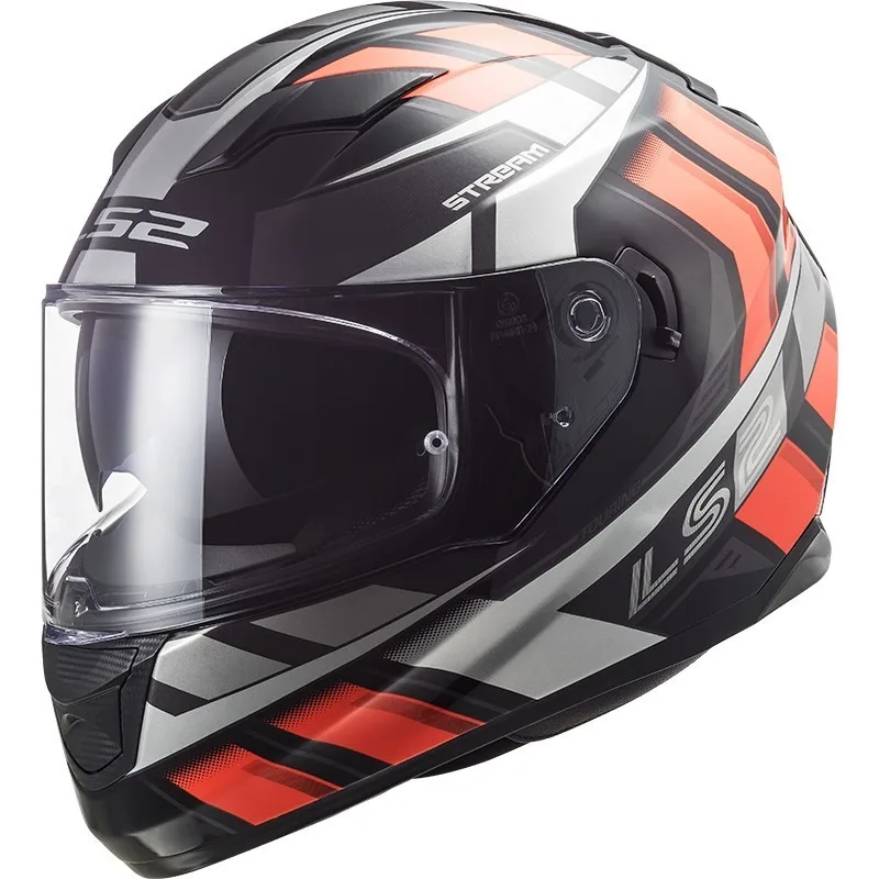 Casco Integrale Moto FF320 STREAM EVO Loop Nero Arancio taglia XL - LS2 - FashionsVida