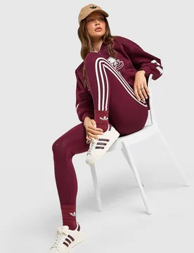Streifen Leggings - Damen, Rot - female - Size: M - adidas Originals - FashionsVida